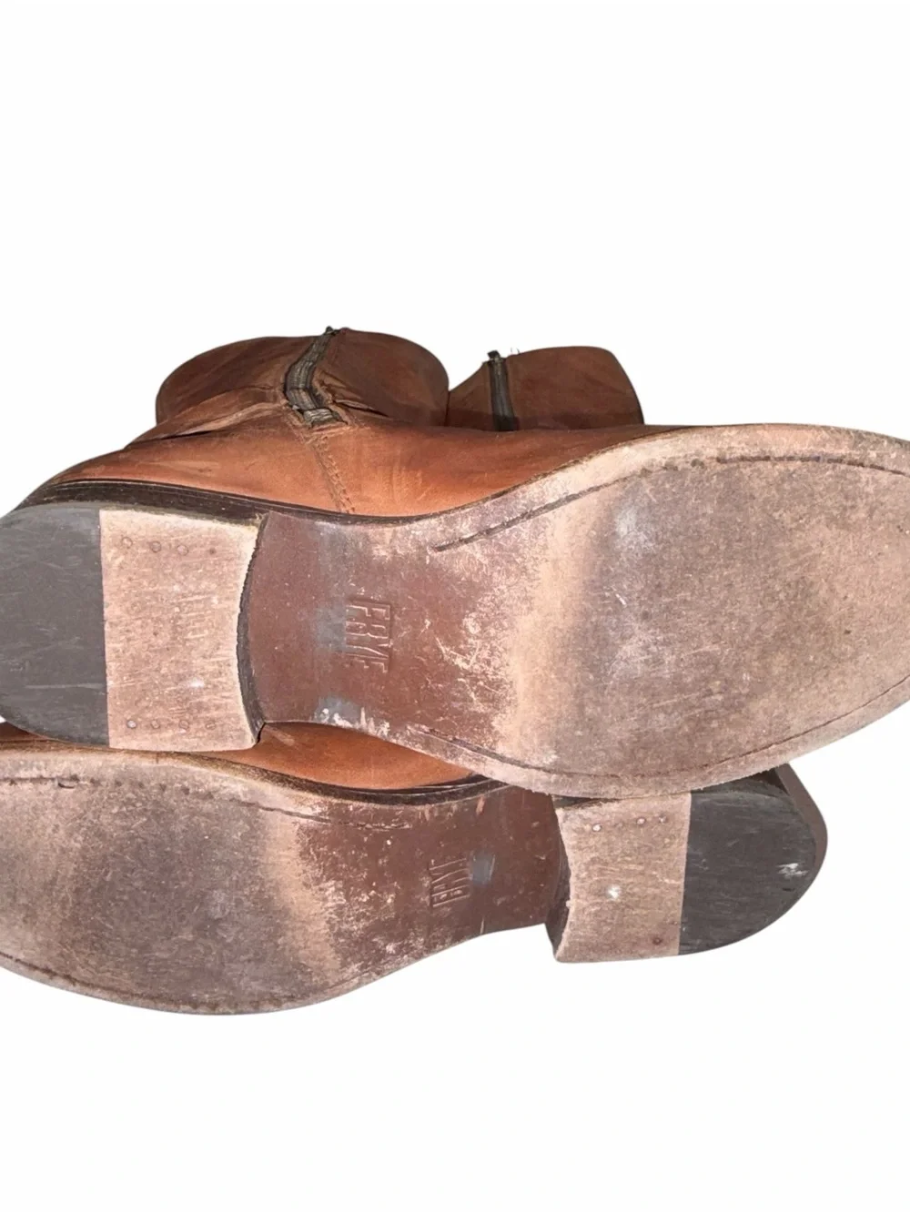 Frye Brown Leather Melissa Belted Tall Boots size 7